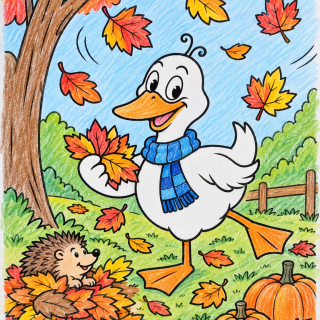 Bunter Herbst mit Aggi: ausmalen und gewinnen!